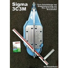 Sigma Profi Fliesenschneider 3C3M Diagonalanschlag u. Max Brechvorrichtung 72 cm