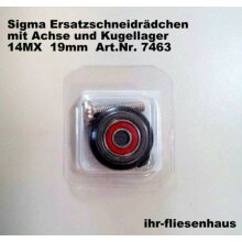 Sigma Ersatzr&auml;dchen kugelgelagert 19mm mit Achse...