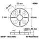 Stelzlager Terrassenelemente Ring 15mm f&uuml;r EH15 10 St&uuml;ck