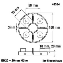 Stelzlager Terrassenelemente Ring 20mm EH20 150 St&uuml;ck