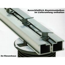 Aluminium-Balken, Aluminium Profile 2m f&uuml;r Stelzlager 60/25mm