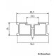 Aluminium-Balken, Aluminium Profile 2m f&uuml;r Stelzlager 60/25mm