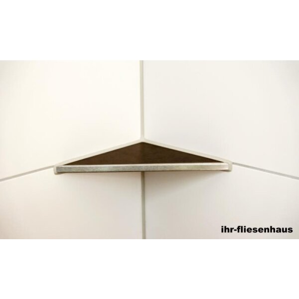 Edelstahl Ablage Duschablage 205/205 Dreieck Eckablage auch zum nachtr&auml;glichen Einbau / Einfliesen