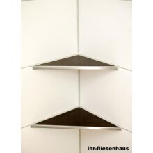 Edelstahl Ablage Duschablage 265/265 Dreieck Eckablage auch zum nachtr&auml;glichen Einbau / Einfliesen