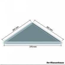 Edelstahl Ablage Duschablage 265/265 Dreieck Eckablage auch zum nachtr&auml;glichen Einbau / Einfliesen