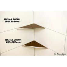 Edelstahl Ablage Duschablage 205/305 Dreieck Eckablage auch zum nachtr&auml;glichen Einbau / Einfliesen