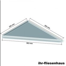 Edelstahl Ablage Duschablage 205/305 Dreieck Eckablage auch zum nachtr&auml;glichen Einbau / Einfliesen