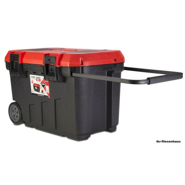 Kunststoff-Werkzeugkiste Koffer mit Rollen, 89 Liter Fassungsverm&ouml;gen Rubi 75965