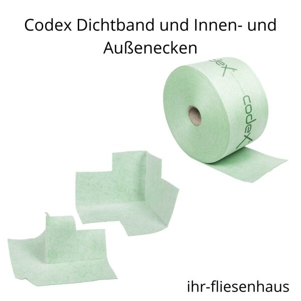 codex Dichtband /  50 m / 120 mm und Innen und Au&szlig;enecken
