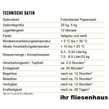 1 Palette codex CX3 Power Fliesenkleber 42 x 25 kg Sack Flex-D&uuml;nnbettm&ouml;rtel f&uuml;r keramische Wand- und Bodenfliesen