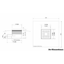 Blanke DIBA-CUBE Punktentw&auml;sserungssystem Bodenablauf f&uuml;r Verbundabdichtung