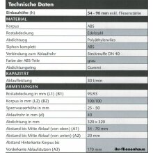 Blanke DIBA-CUBE Punktentw&auml;sserungssystem Bodenablauf f&uuml;r Verbundabdichtung