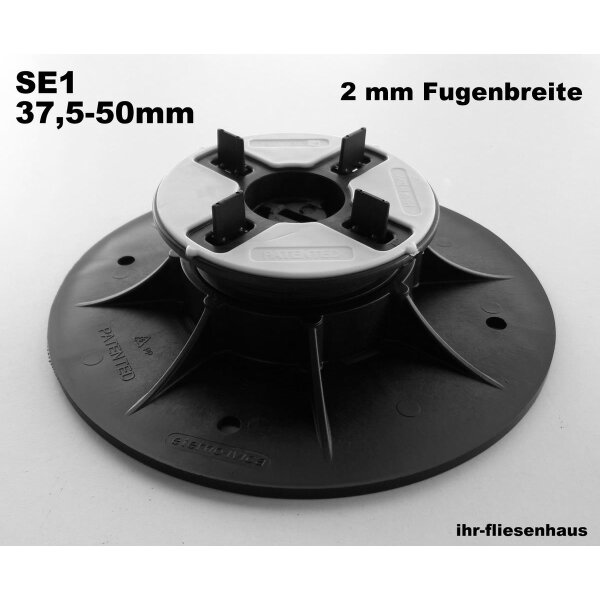 Stelzlager Plattenlager SE1 37,5-50mm mit 2mm Fuge selbstnivellierend + h&ouml;henverstellbar Eternoivica