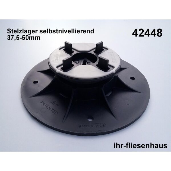 Stelzlager Plattenlager SE1 37,5-50mm mit 4mm Fuge selbstnivellierend + h&ouml;henverstellbar Eternoivica
