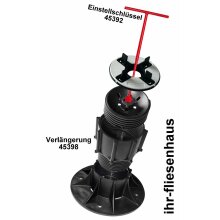 Stelzlager SE selbstnivellierend + h&ouml;henverstellbar alle H&ouml;hen/Fugenbreiten Eterno Ivica 37,5-50mm H&ouml;he 4mm Fuge