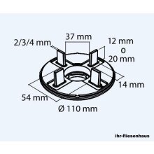 Stelzlager Plattenlager SE2 50-75mm mit 4mm Fuge selbstnivellierend + h&ouml;henverstellbar Eternoivica