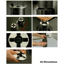 Stelzlager SE selbstnivellierend + h&ouml;henverstellbar alle H&ouml;hen/Fugenbreiten Eterno Ivica 75-120mm H&ouml;he 2mm Fuge