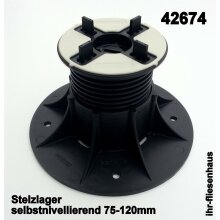 Stelzlager Plattenlager SE3 75-120mm mit 4mm Fuge selbstnivellierend + h&ouml;henverstellbar Eternoivica
