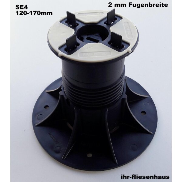 Stelzlager Plattenlager SE4 120-170mm mit 2mm Fuge selbstnivellierend + h&ouml;henverstellbar Eternoivica