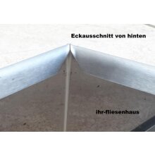 Abschlussprofil Edelstahl geb&uuml;rstet H&ouml;he 6cm L&auml;nge 200 cm  f&uuml;r Terrasse Balkon Pool