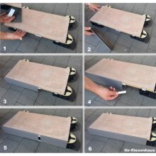 Abschlussprofil Edelstahl geb&uuml;rstet H&ouml;he 12cm L&auml;nge 200 cm  f&uuml;r Terrasse Balkon Pool