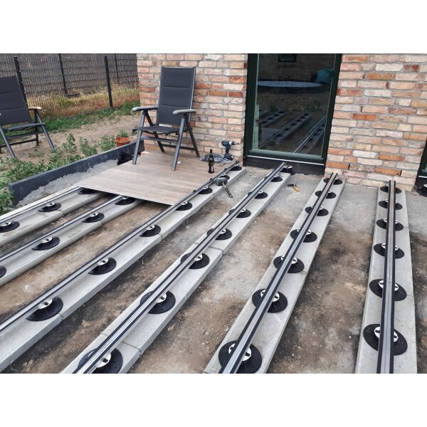 Stelzlager Plattenlager SE f&uuml;r Alubalken selbstnivellierend + h&ouml;henverstellbar von Eterno Ivica