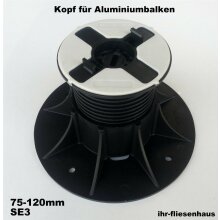 Stelzlager Plattenlager SE3 75-120mm f&uuml;r Alubalken...