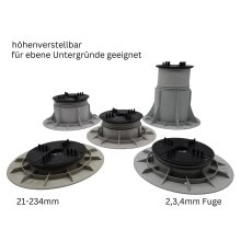 Stelzlager Q1 - Q5  h&ouml;henverstellbar von 21-234mm...