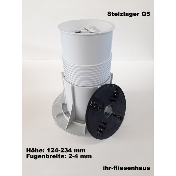 Stelzlager Q5 h&ouml;henverstellbar alle H&ouml;hen 124-234mm