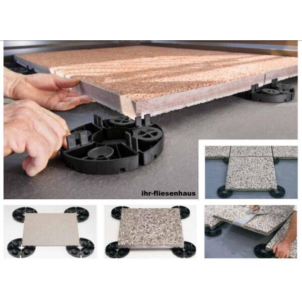 10St&uuml;ck Stelzlager Plattenlager EH feste H&ouml;he 12-15-20mm Ring alle H&ouml;hen