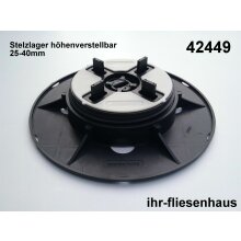 Stelzlager NM1 h&ouml;henverstellbar 25-40mm mit 4mm Fuge