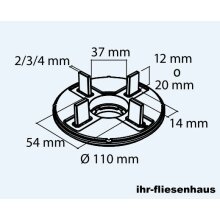 Stelzlager NM1 h&ouml;henverstellbar 25-40mm mit 4mm Fuge