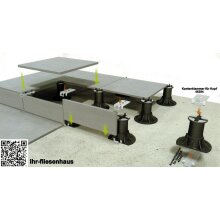 Stelzlager Plattenlager 90-160mm  h&ouml;henverstellbar NM4 mit 4mm Fuge von Eternoivica