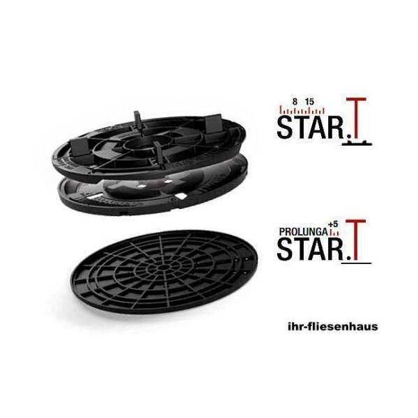 Stelzlager h&ouml;henverstellbar von 10-15mm STAR.T mit 2 oder 4mm Fugenbreite 4mm