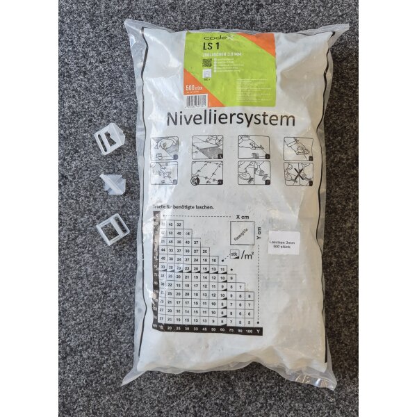 Codex Fliesen Nivelliersystem LS 1 Zuglaschen 3.0 mm (500 St/VE)
