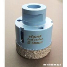 Sigma Diamantbohrer Diamantbohrkrone Durchmesser 50mm...