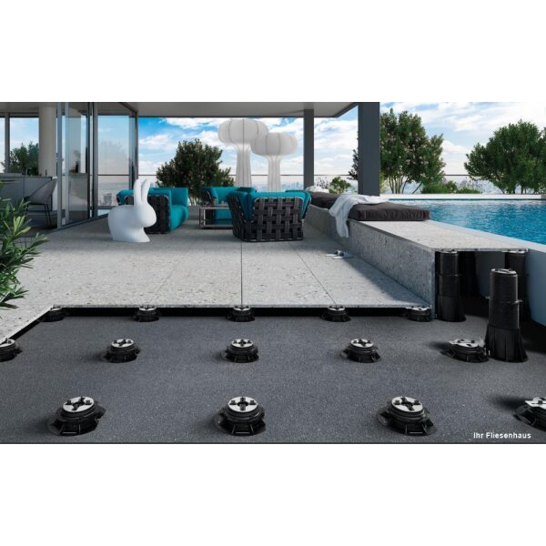 Stelzlager Plattenlager PR0 bis PR3, mit 2 oder 4mm Fugenbreite, oder f&uuml;r Aluminiumbalken, ab 15mm-420mm Pedestal Prime von Eternoivica