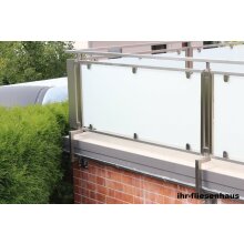 Abschluss-Profil Aluminium L&auml;nge 270 cm H&ouml;he 6,8 und 10cm Terrasse Balkon Pool