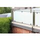Terrassenabschluss Aluminium L&auml;nge 270 cm H&ouml;he 6,8 und 10cm Balkon Pool
