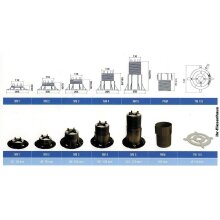 Stelzlager Plattenlager 15-25mm  h&ouml;henverstellbar NM0 mit 4mm Fuge von Eternoivica