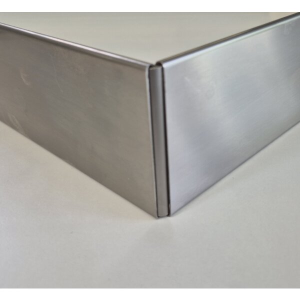 Ecken f&uuml;r Abschlussprofil Edelstahl geb&uuml;rstet H&ouml;he 6,8,10,12, 12-25cm Terrasse Balkon Pool