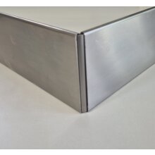 Terrassenabschluss Ecken Edelstahl geb&uuml;rstet...