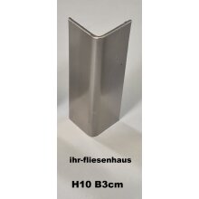 Terrassenabschluss Ecken Edelstahl geb&uuml;rstet H&ouml;he 6,8,10 und 12 cm Balkon Pool