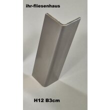 Terrassenabschluss Ecken Edelstahl geb&uuml;rstet H&ouml;he 6,8,10 und 12 cm Balkon Pool