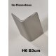 Terrassenabschluss Ecken Edelstahl geb&uuml;rstet H&ouml;he 6,8,10 und 12 cm Balkon Pool
