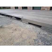Abschlussprofil Edelstahl gebürstet Höhe 12-20cm Länge 200 cm  für Terrasse Balkon Pool Sonderanfertigung (10Tage Lieferzeit)