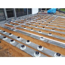 Stelzlager Q1C - Q5C f&uuml;r Alu oder Holz-Balken h&ouml;henverstellbar 21-234mm