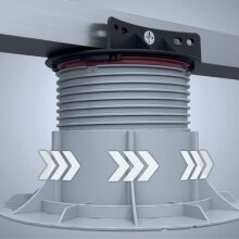 Stelzlager Q1C - Q5C f&uuml;r Alu oder Holz-Balken h&ouml;henverstellbar 21-234mm