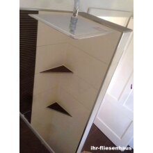 Edelstahl Ablage Duschablage 170/300R Dreieck zum Einfliesen