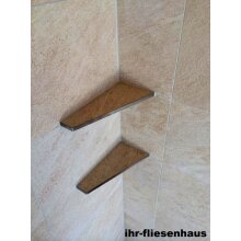 Edelstahl Ablage Duschablage 170/300R Trapetz zum Einfliesen